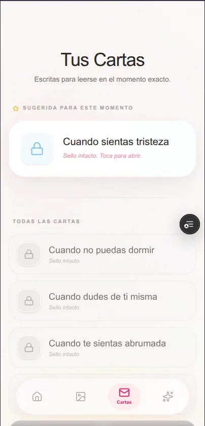 Vista móvil de Refugio Personal